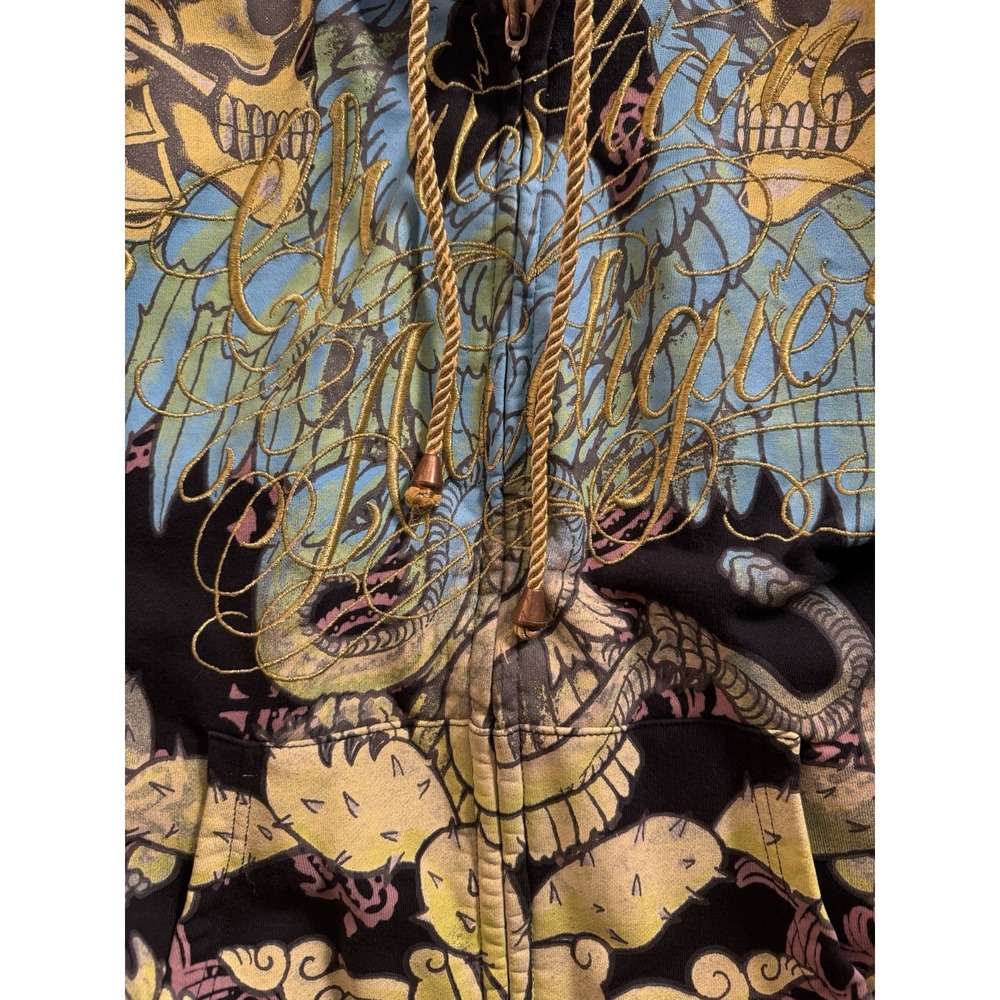 Christian Audigier Full Zip Hoodie‎ All Over Print M - Picture 4 of 9